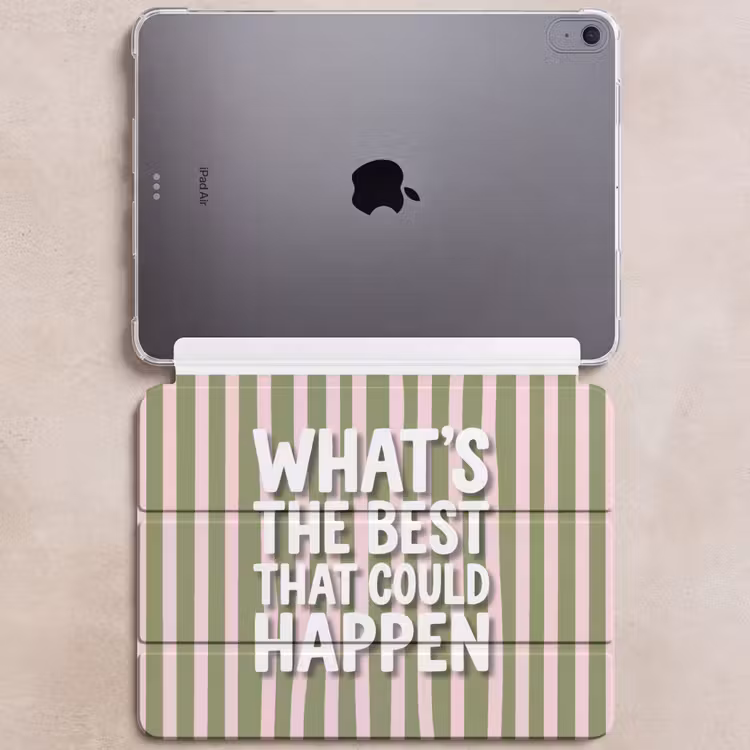 iPad hoes - What's the best that could happen - Strepen - Groen - Roze — 6