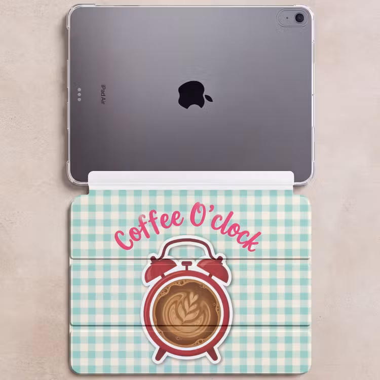 iPad hoes - Koffie - Klok - Groen — 6