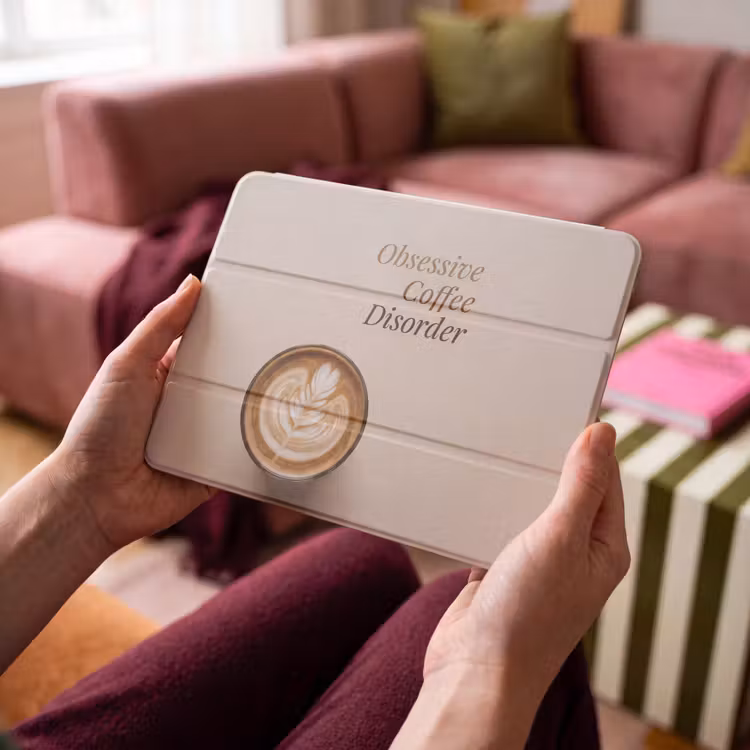 iPad hoes - Koffie - Obessive Coffee Disorder - Beige — 4