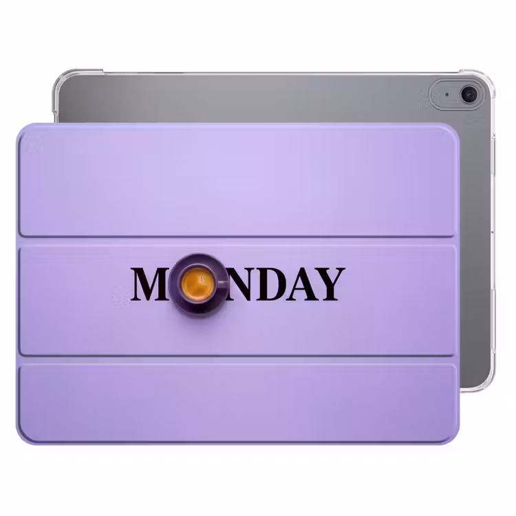 iPad hoes - Maandag - Mok - Koffie - Paars — 1