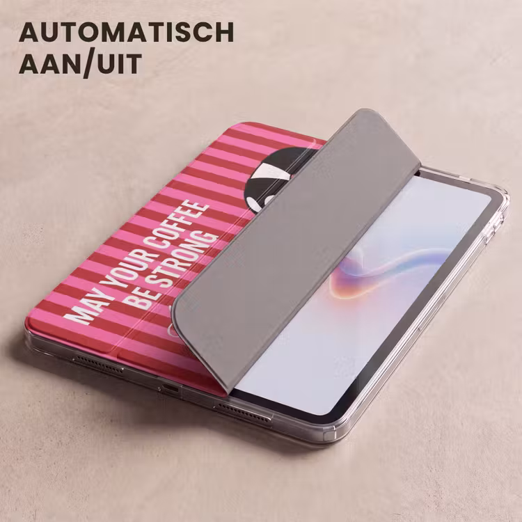 iPad hoes - Roze - Strepen - Koffie - Maandag — 5