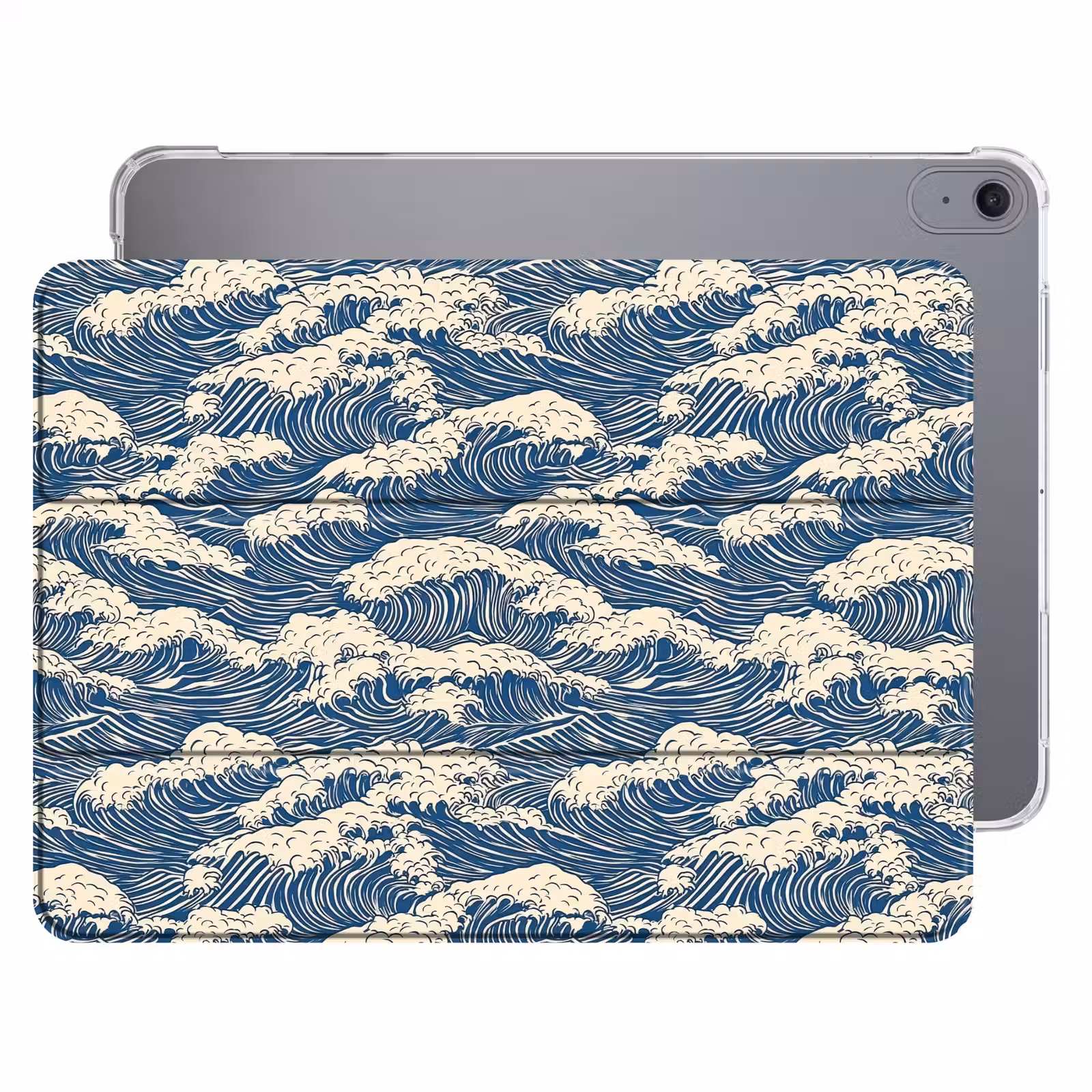 iPad hoes - Golven - Klassiek - Blauw — 1