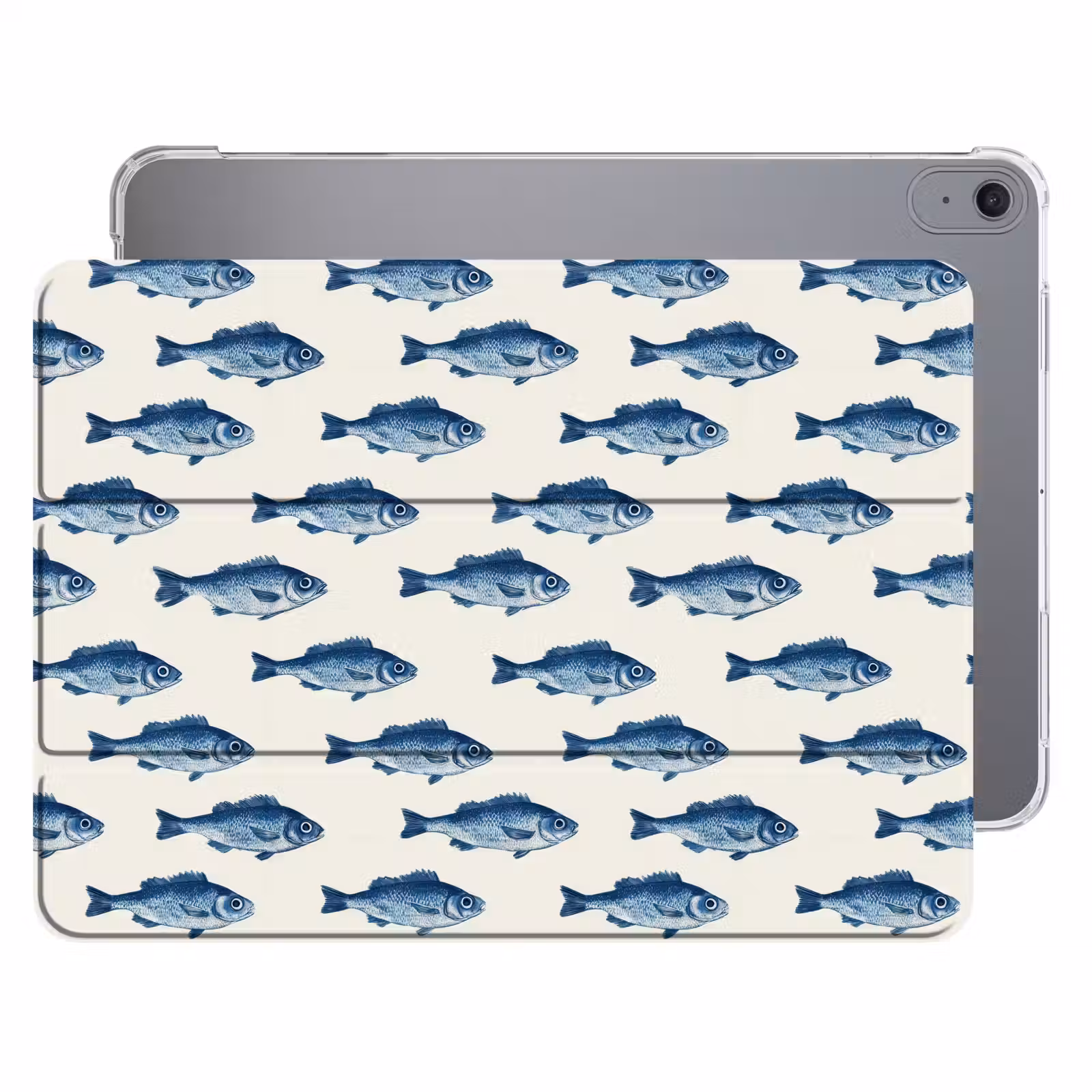 iPad hoes - Vis - Patroon - Blauw — 1