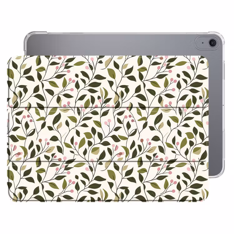 iPad hoes - Bladeren - Bessen - Roze — 1