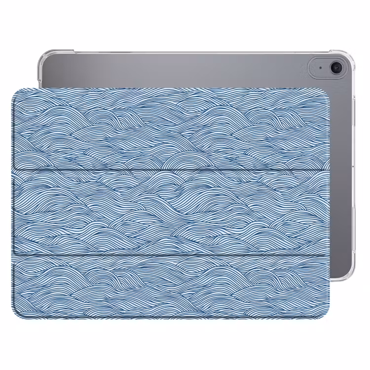 iPad hoes - Golven - Ritmisch - Blauw — 1