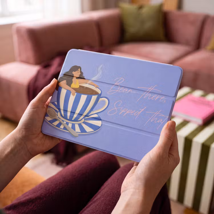iPad hoes - Mok - Koffie - Vrouw - Paars — 4