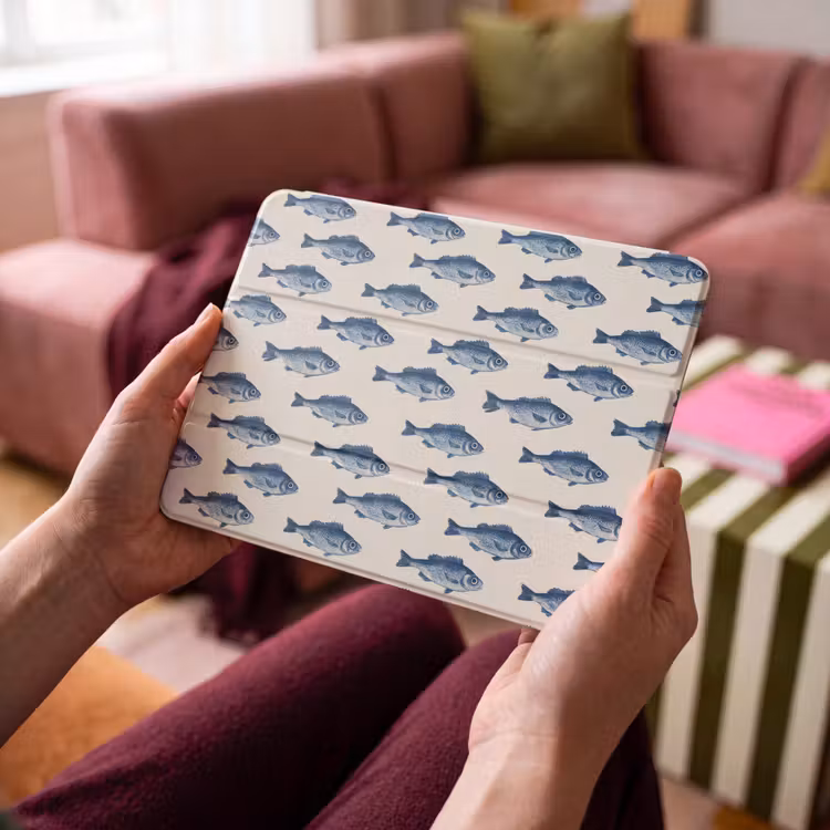 iPad hoes - Vis - Patroon - Blauw — 4