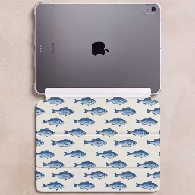 iPad hoes - Vis - Patroon - Blauw — 6