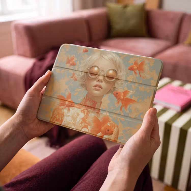 iPad hoes - Goudvissen - Oranje - Vrouw - Blond — 4