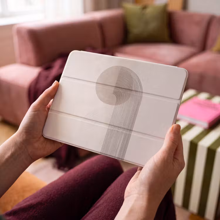 iPad hoes - Minimalistisch - Cirkel - Lichtgrijs — 4