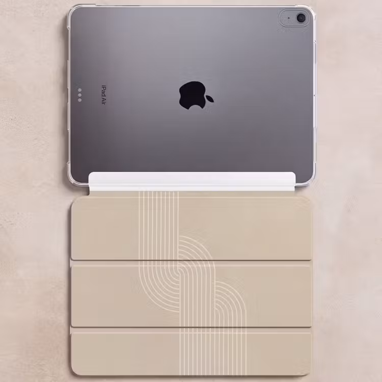 iPad hoes - Parallelle lijnen - Lichte textuur - Beige — 6