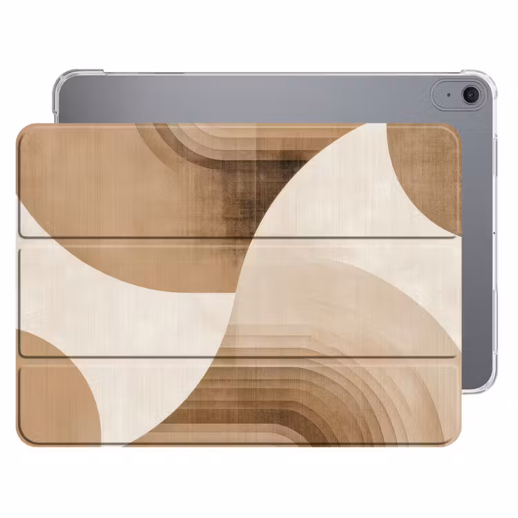 iPad hoes - Retro - Geometrische lagen - Aardetinten — 1