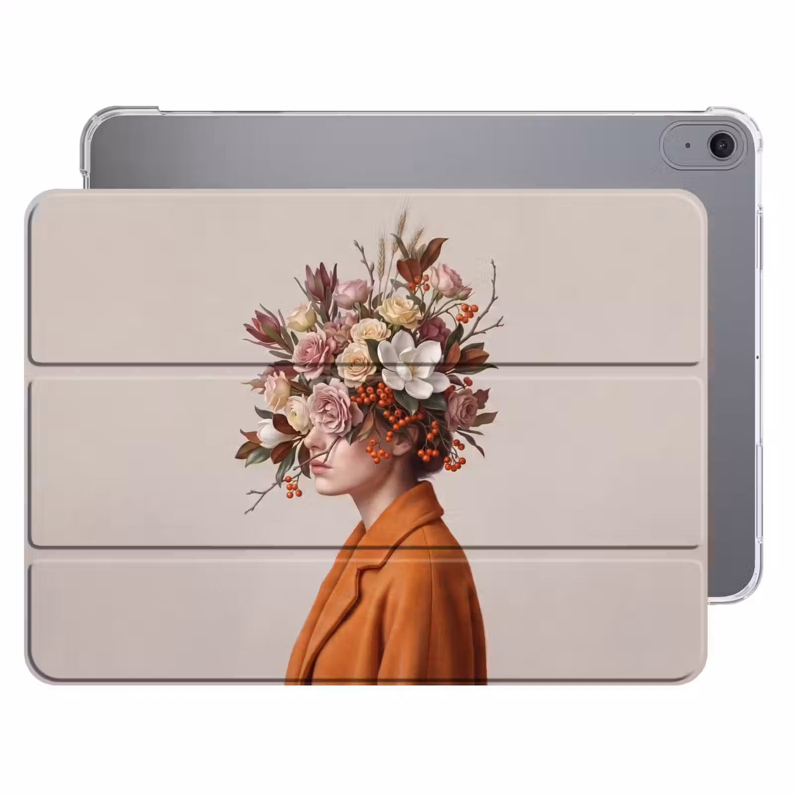 iPad hoes - Gezicht - Boeket - Kleurrijk — 1