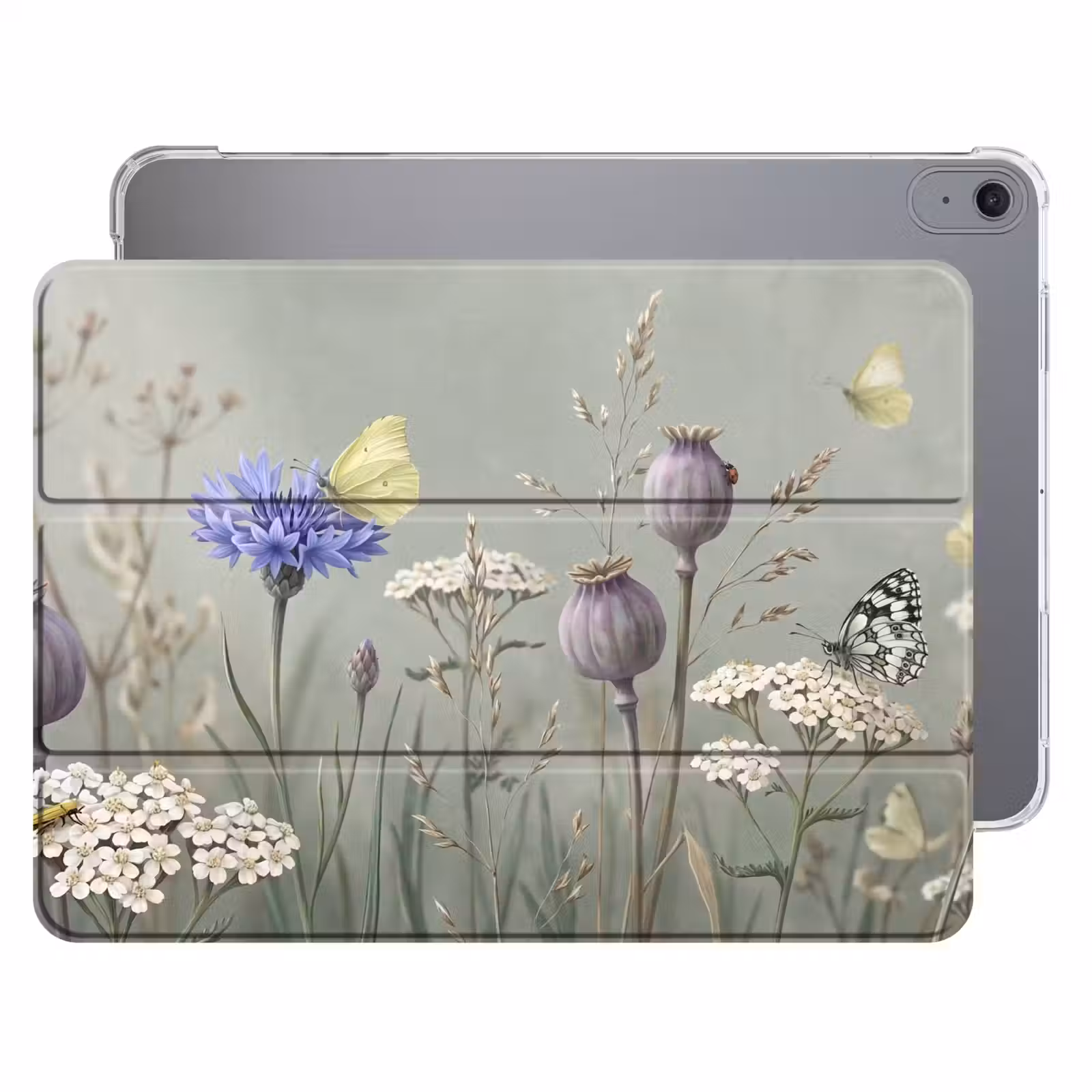 iPad hoes - Vlinders - Wildbloemen - Illustratie - Kleurrijk — 1