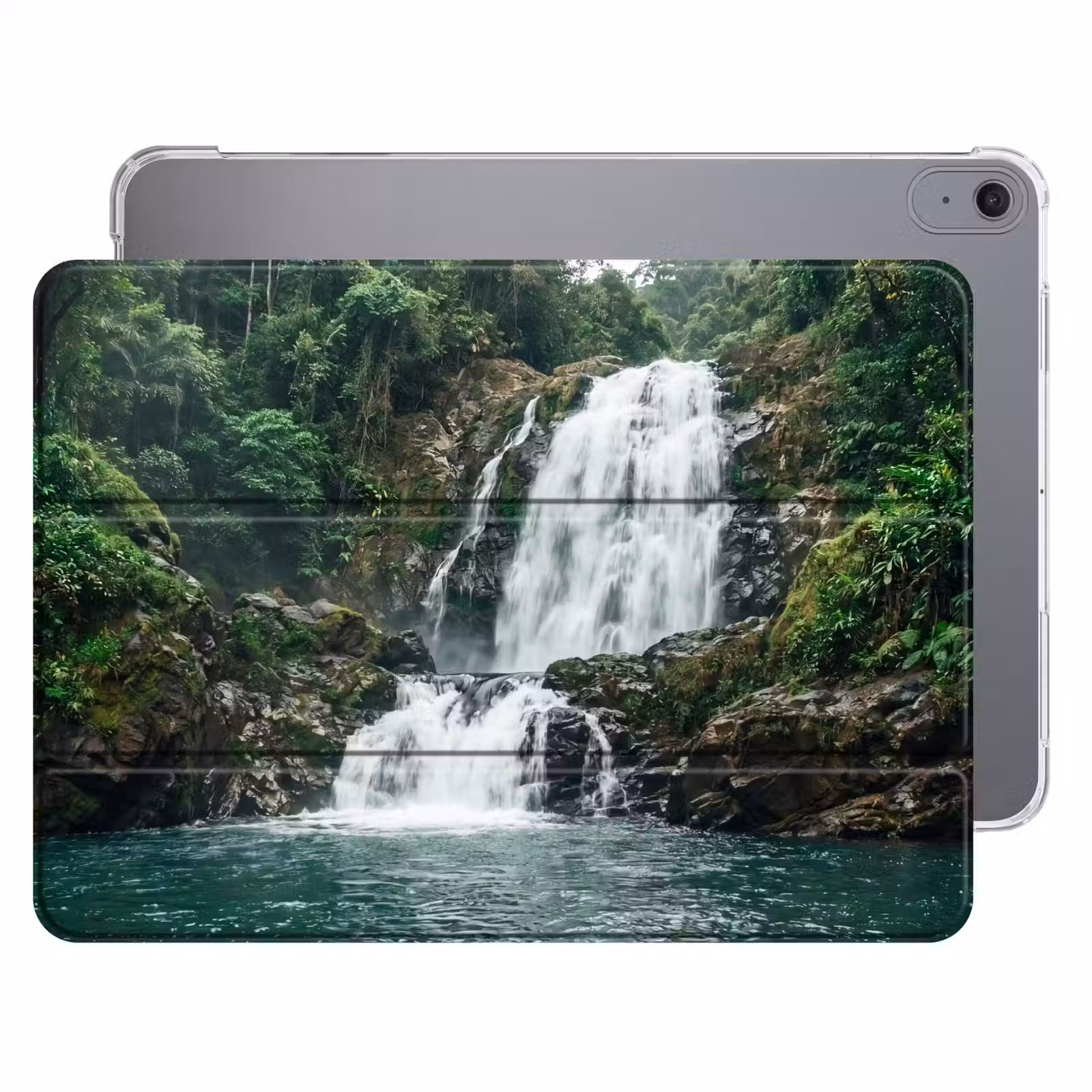 iPad hoes - Waterfall - Forest - Nature - Greenkhgyguyg — 1