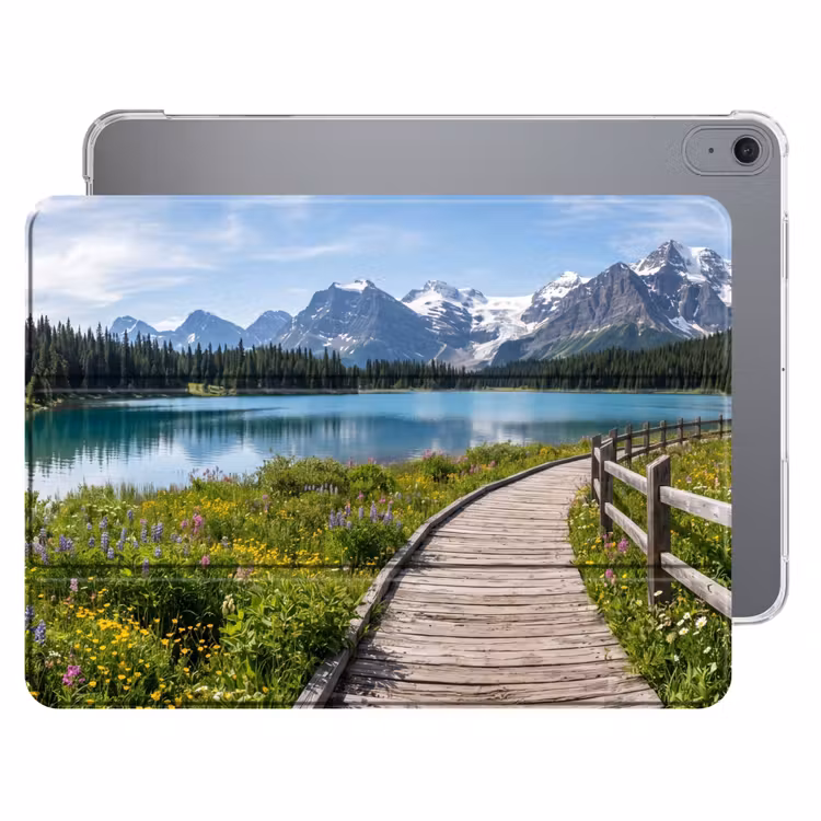 iPad hoes - Bergen - Meer - Landschap - Blauw — 1