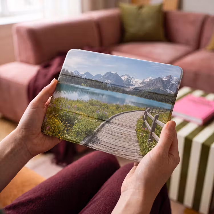 iPad hoes - Bergen - Meer - Landschap - Blauw — 4
