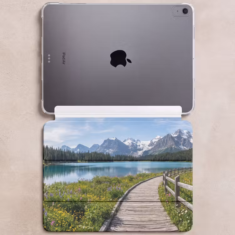 iPad hoes - Bergen - Meer - Landschap - Blauw — 6