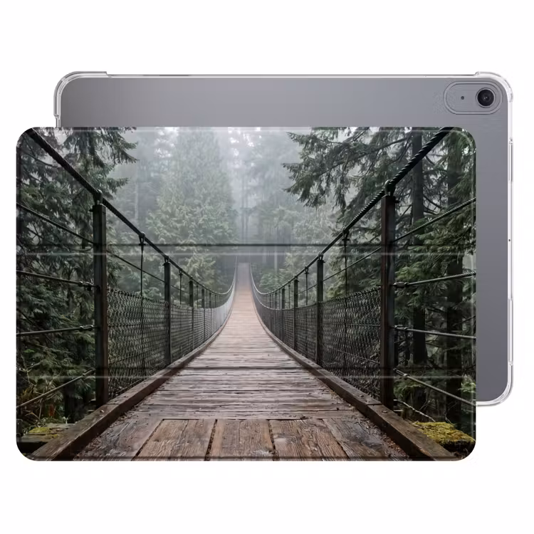 iPad hoes - Brug - Bos - Mist - Natuur — 1