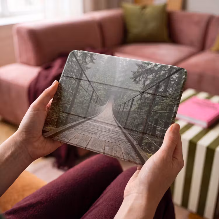 iPad hoes - Brug - Bos - Mist - Natuur — 4