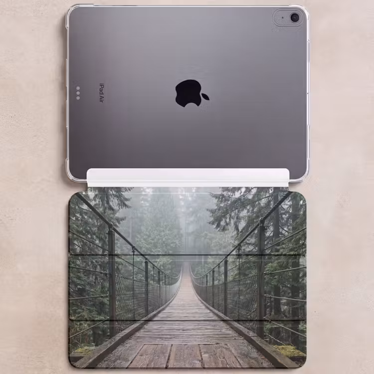 iPad hoes - Brug - Bos - Mist - Natuur — 6