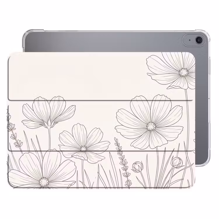 iPad hoes - Minimalistisch - Modern - Bloemen - Beige — 1