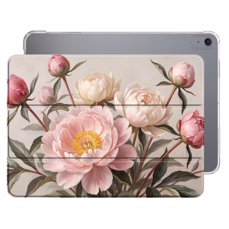 iPad hoes - Pioenrozen - Boeket - Roze — 1