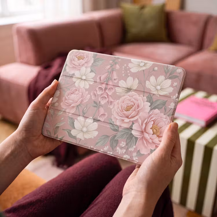 iPad hoes - Pioenrozen - Vingerhoedskruid - Pink — 4