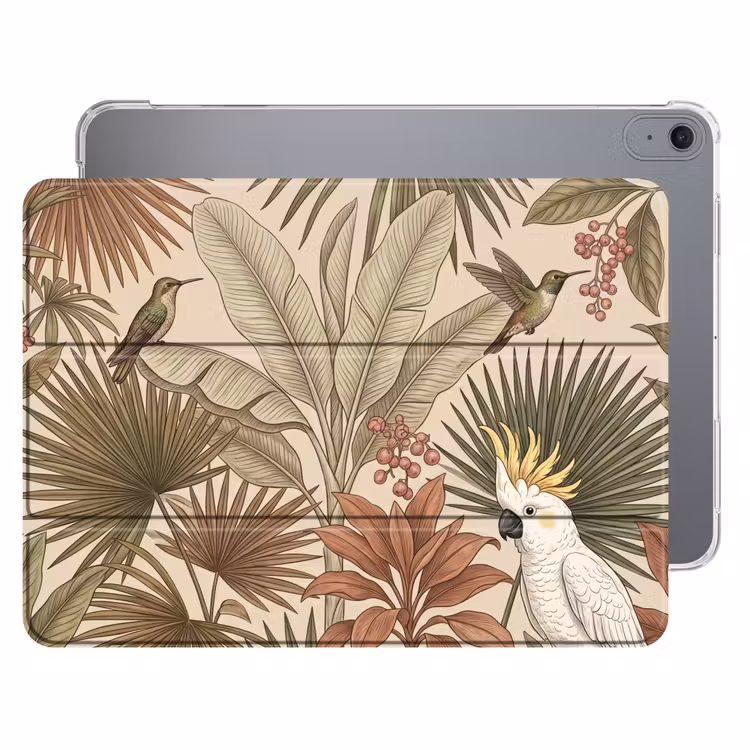 iPad hoes - Tropisch - Vogels - Beige — 1