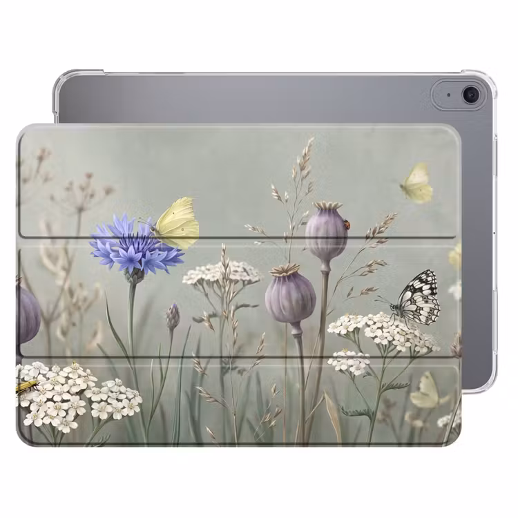 iPad hoes - Vlinders - Wildbloemen - Illustratie - Kleurrijk — 1