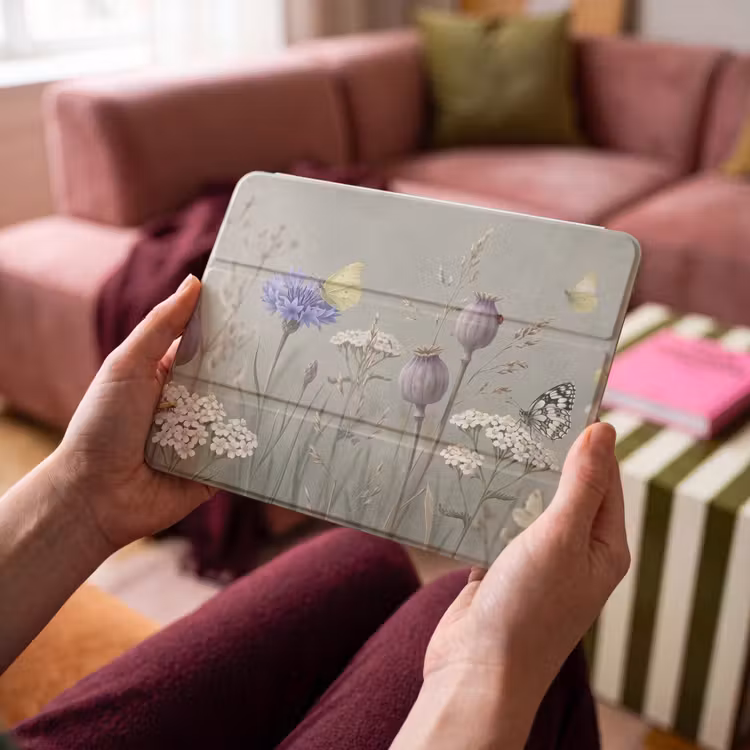 iPad hoes - Vlinders - Wildbloemen - Illustratie - Kleurrijk — 4