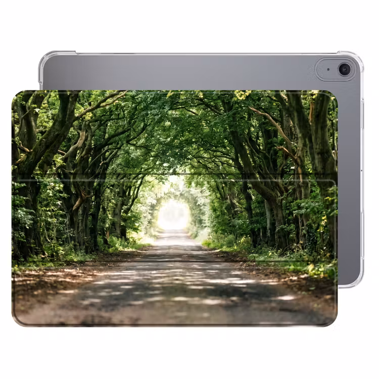 iPad hoes - Weg - Bomen - Natuur - Groen — 1