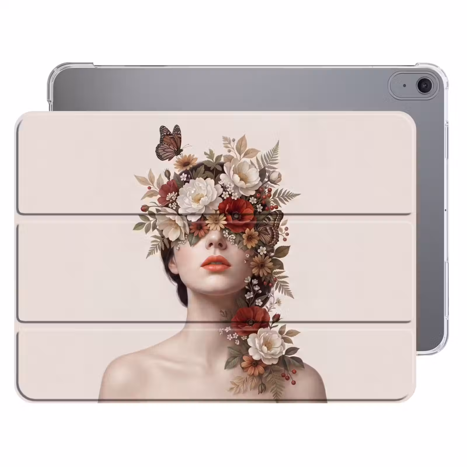 iPad hoes - Portret - Bloemen - Cremé — 1