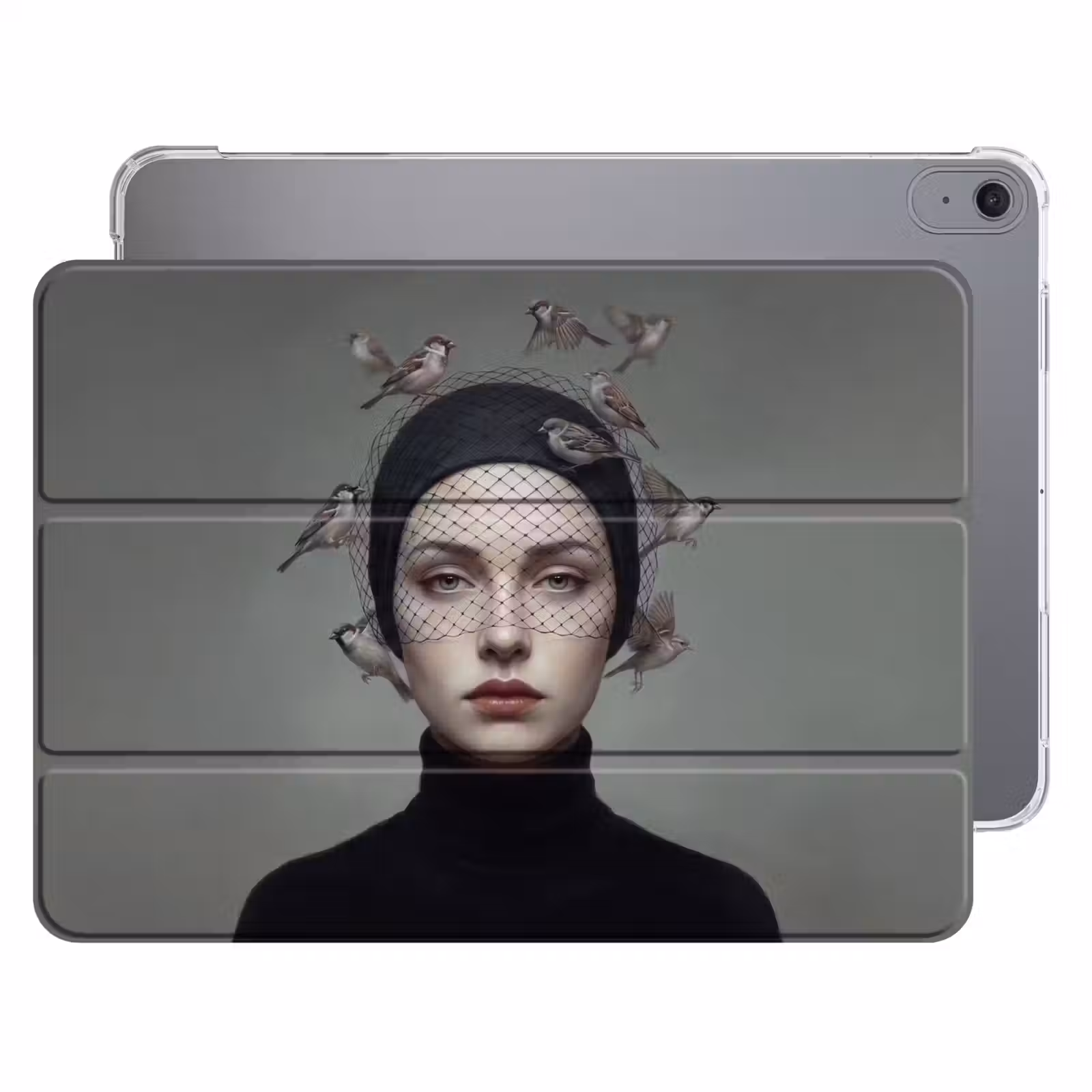 iPad hoes - Portret - Vogels - Zwart — 1