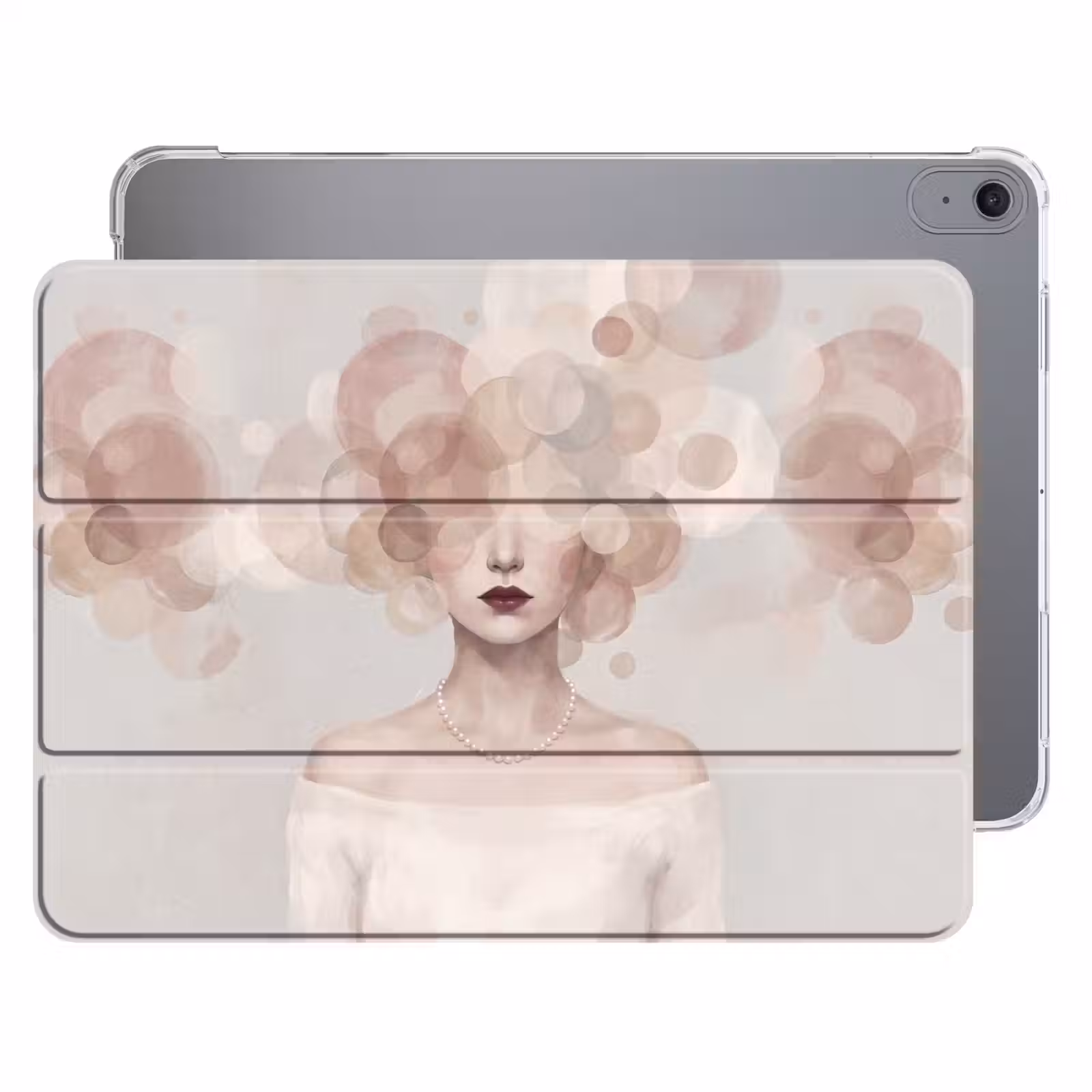 iPad hoes - Vrouw - Cirkels - Beige — 1
