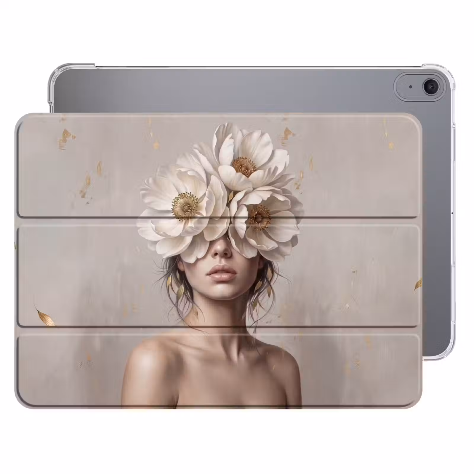 iPad hoes - Vrouw - Pioenroos - Wit — 1