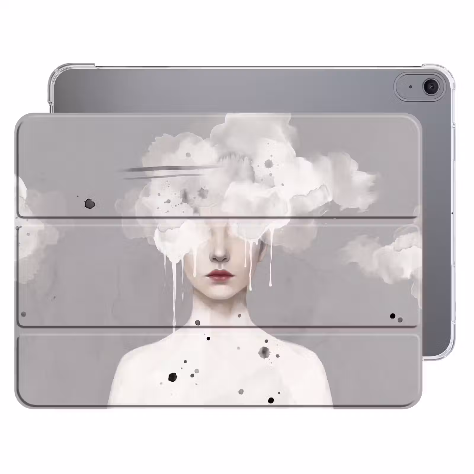 iPad hoes - Vrouw - Wolk - Grijs — 1