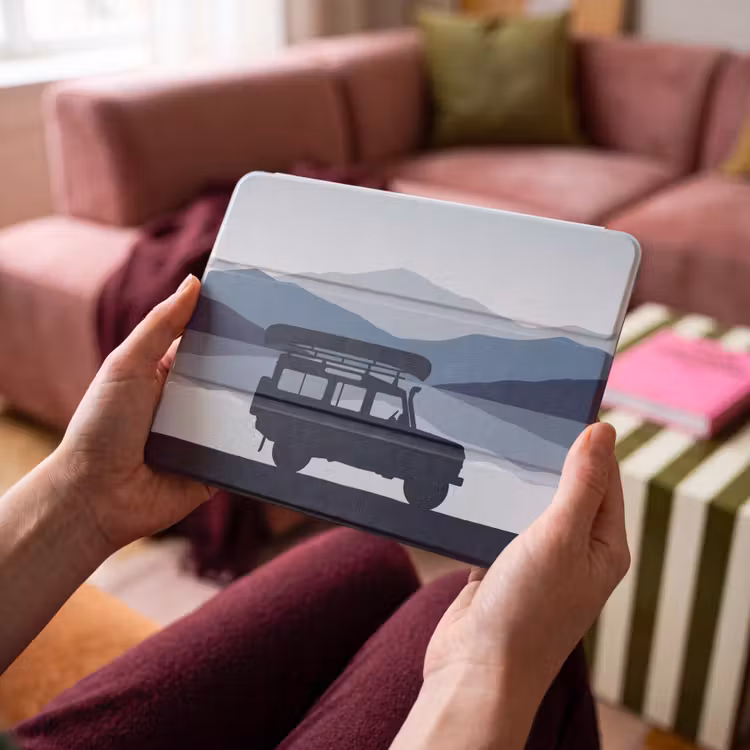 iPad hoes - Auto - Meer - Bergen - Blauw — 4