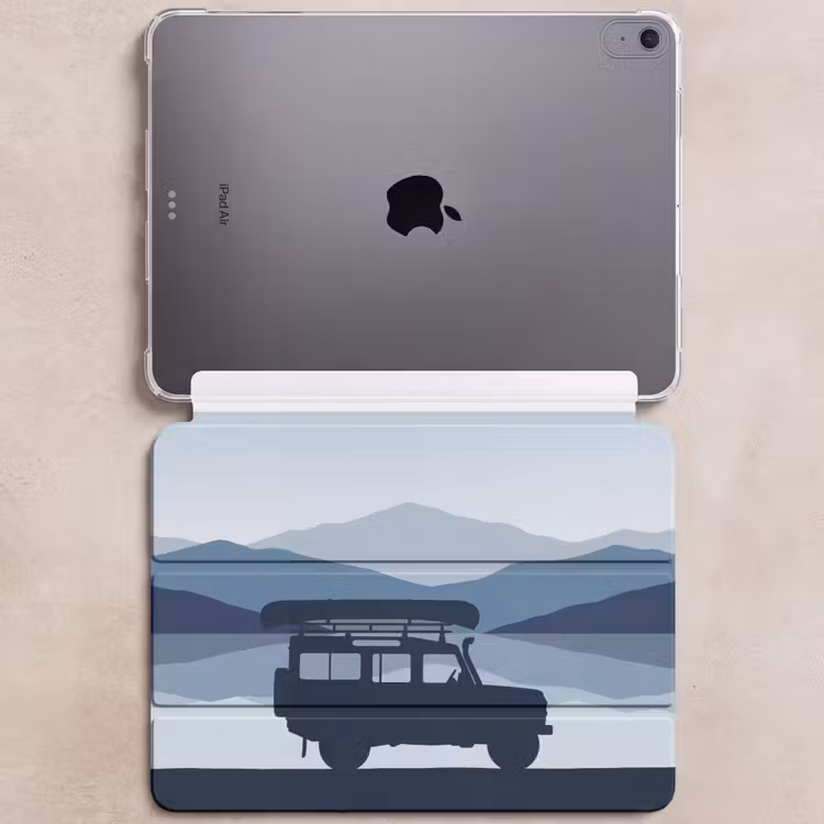 iPad hoes - Auto - Meer - Bergen - Blauw — 6