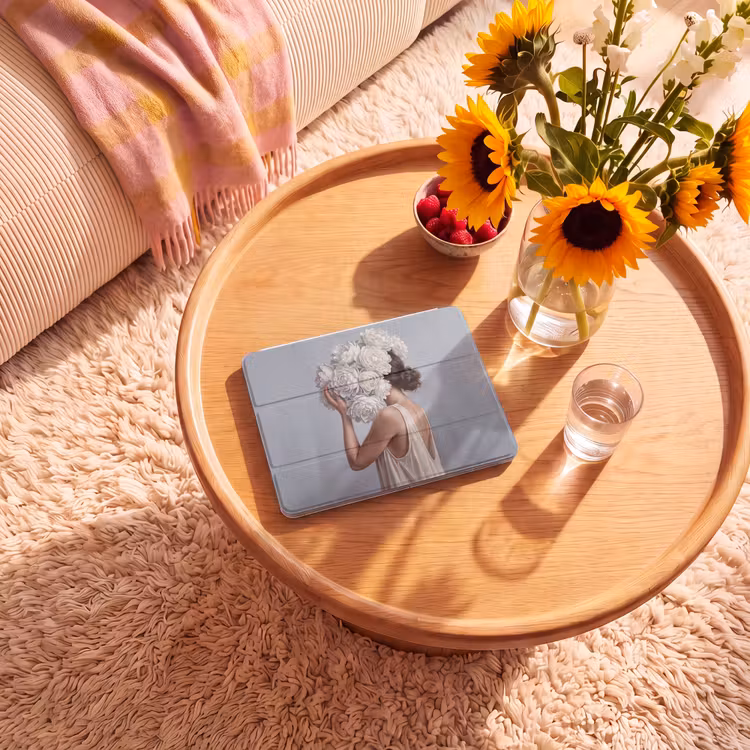 iPad hoes - Bloemen - Vrouw - Wit — 2
