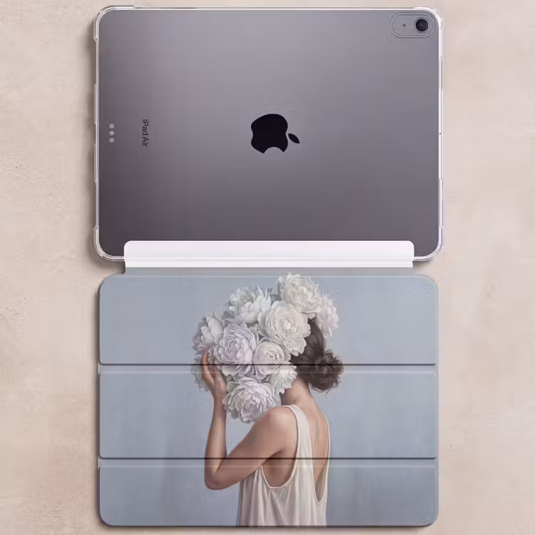 iPad hoes - Bloemen - Vrouw - Wit — 6