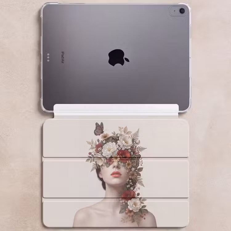 iPad hoes - Portret - Bloemen - Cremé — 6