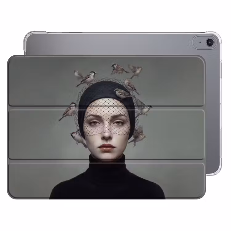 iPad hoes - Portret - Vogels - Zwart — 1