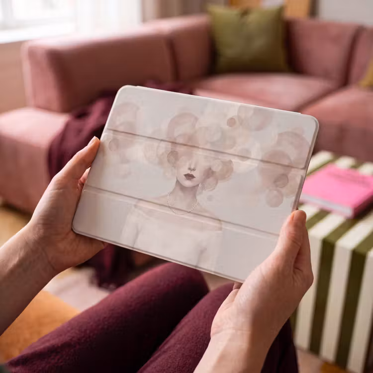 iPad hoes - Vrouw - Cirkels - Beige — 4