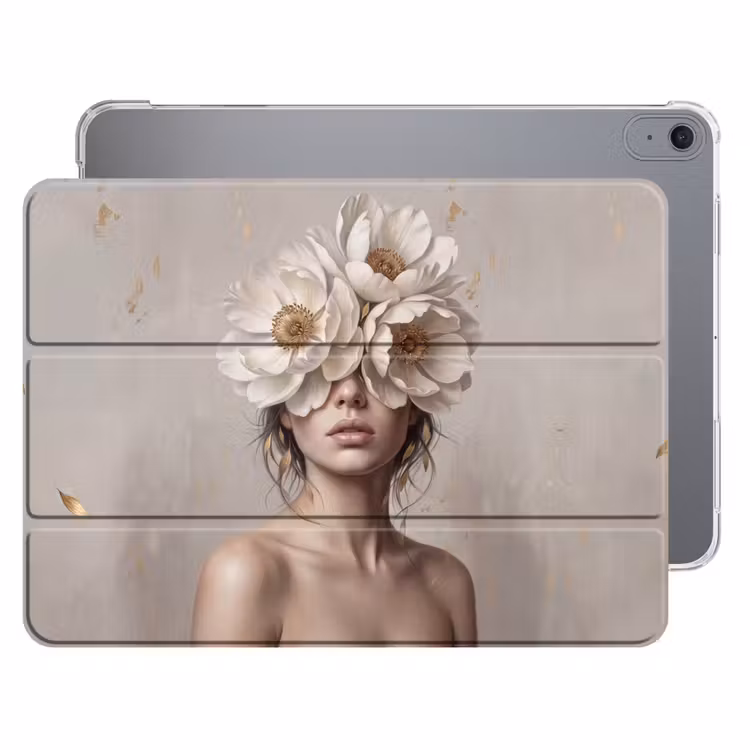 iPad hoes - Vrouw - Pioenroos - Wit — 1