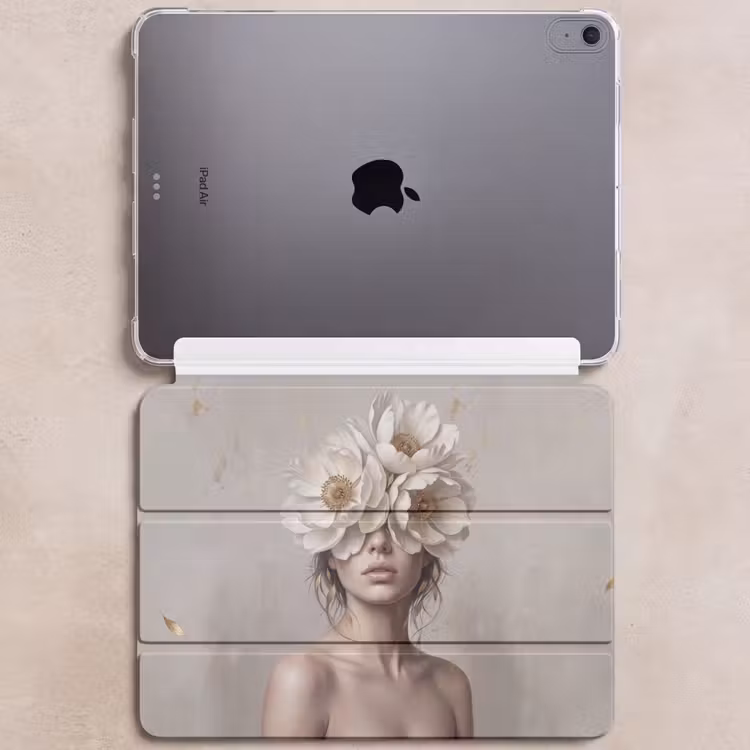 iPad hoes - Vrouw - Pioenroos - Wit — 6