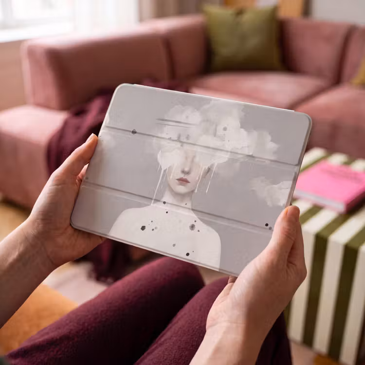 iPad hoes - Vrouw - Wolk - Grijs — 4