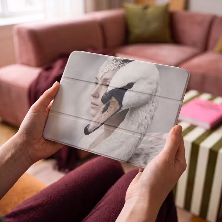 iPad hoes - Vrouw - Zwaan - Wit — 4
