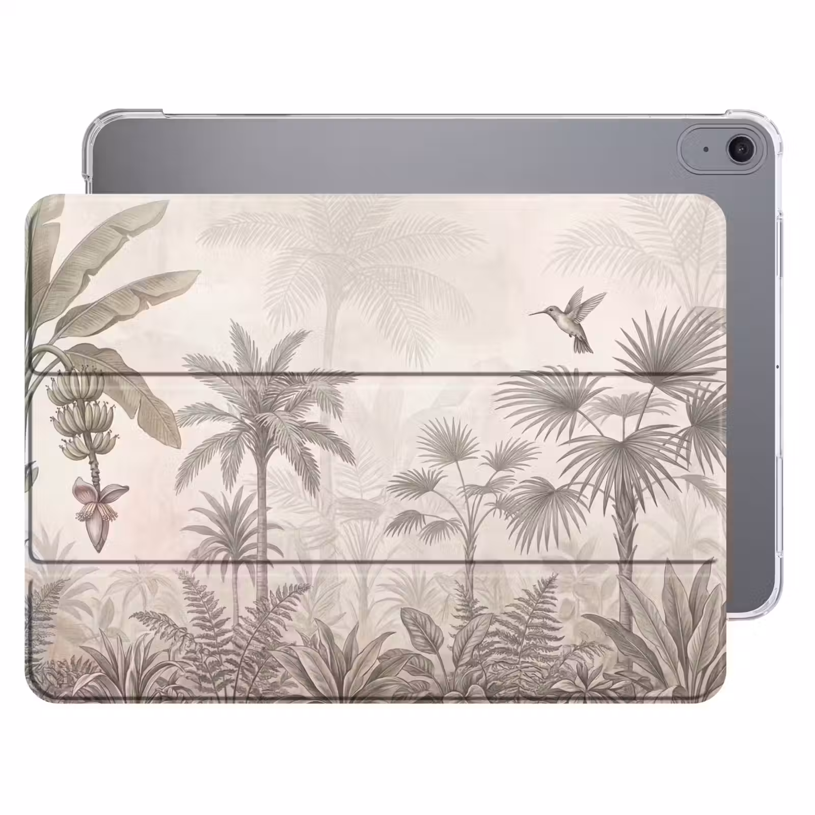 iPad hoes - Jungle - Banenboom - Kolibrie - Beige — 1