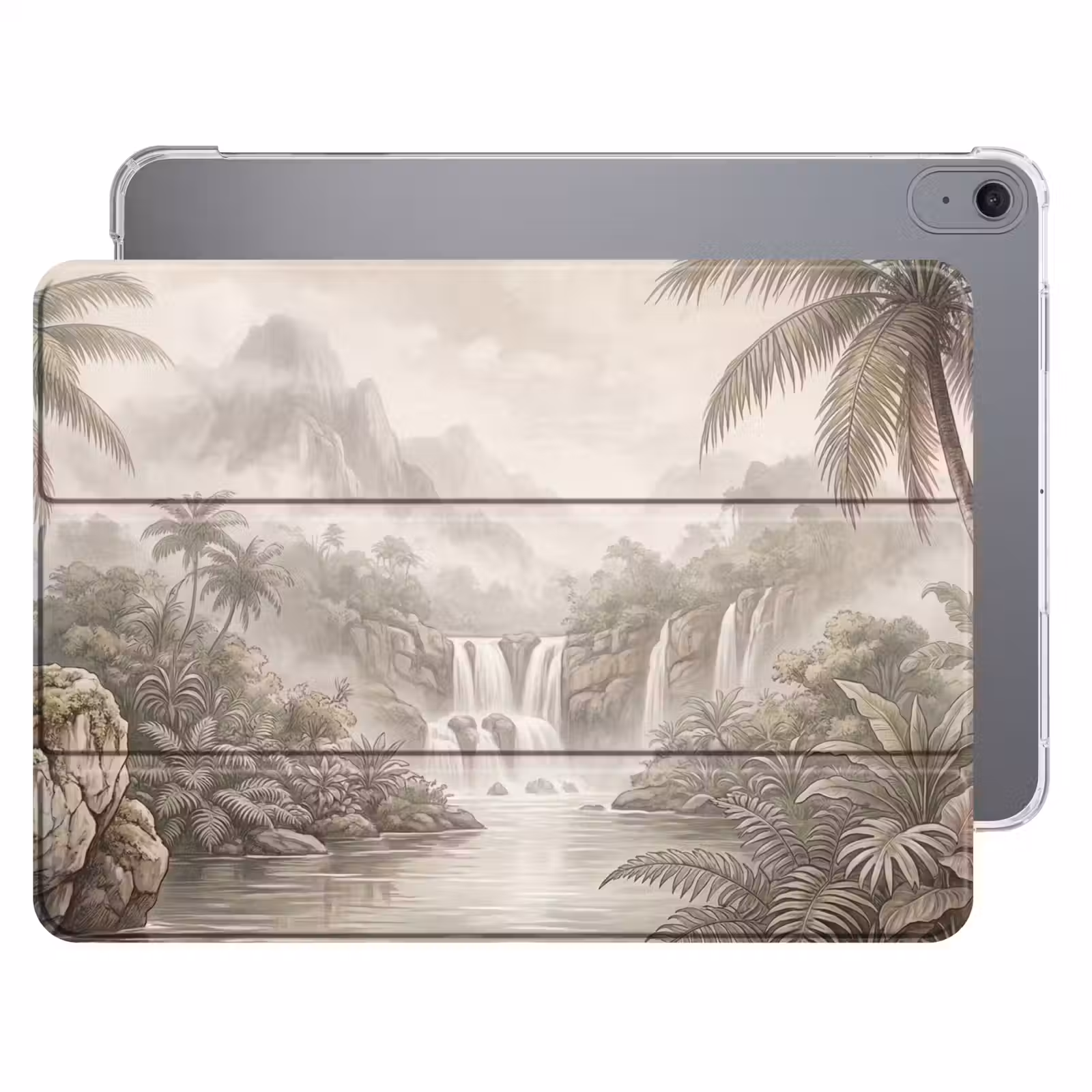iPad hoes - Jungle - Watervallen - Tropisch - Illustratie — 1